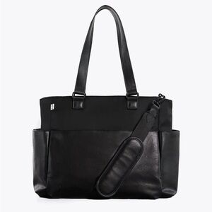 BEIS “The Diaper Bag” in Black with Structured Design and Padded Panel